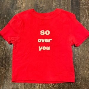 Urban outfitters so over you baby tee